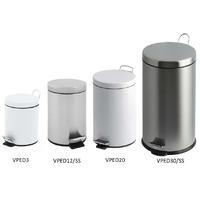 20 Litre White Metal Pedal Bin with Plastic Liner