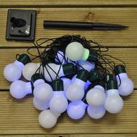 20 led coloured bulbs string lights solar by smart garden