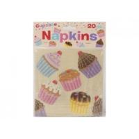 20pc 33 X 33cm 2ply Napkins Cup Cake Design 4c Header