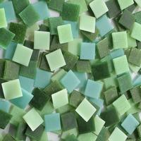 20mm Glass Mosaics Assorted Greens
