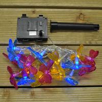 20 LED Butterfly String Lights (Dual Power Solar and Battery) by Gardman
