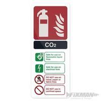 202mm x 82mm Fire Extinguisher Sign