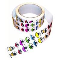 2000 Coloured Piece Playbox Eyes Stickers On Roll