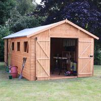20ft x 10ft Groundsman Tongue and Groove Apex Modular Workshop | Waltons