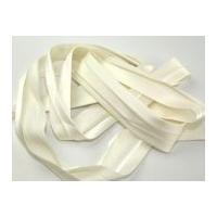 20mm Luxury Stretch Satin Bias Binding Tape Ivory