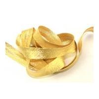 20mm Lurex Metallic Bias Binding Tape Gold