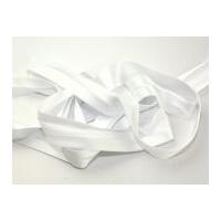 20mm Luxury Stretch Satin Bias Binding Tape White