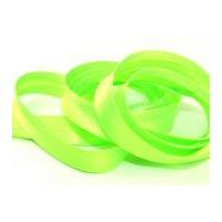 20mm Fluorescent Ultra Bright Satin Bias Binding Tape Green