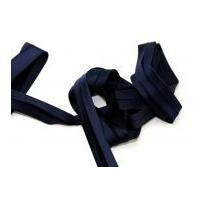 20mm Luxury Stretch Satin Bias Binding Tape Navy Blue