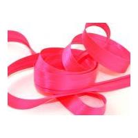 20mm Fluorescent Ultra Bright Satin Bias Binding Tape Pink