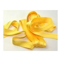 20mm Luxury Stretch Satin Bias Binding Tape Yellow