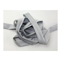 20mm Stretch Lycra Bias Binding Tape Silver Grey