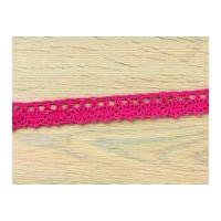 20mm Cotton Lace Trimming Cerise Pink