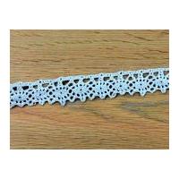 20mm cotton lace trimming pale blue