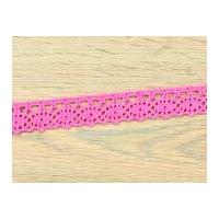 20mm cotton lace trimming pink