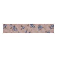 20mm Bowtique Pretty Rose Grosgrain Ribbon Blue & Pink