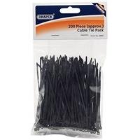 200pc Cable Tie Pack 100x2.5mm