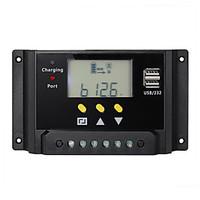 20a 12v 24v lcd solar controller battery charge regulator dual usb tim ...