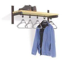 2000mm wall mounted shelf and rail type e with black frame and ash sla ...