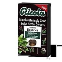 20 Pack of Ricola Liquorice SF Lozenges Box 45 g