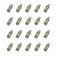 20pcs t10 95050 smd led car light bulb white light dc12v