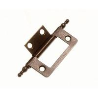 20 Pairs Flush Hinge ( Cabinet Cupboard ) With Finials Bronzed 50Mm + Screws