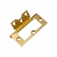 20 Pairs Flush Hinge ( Cabinet Cupboard ) Eb Brass Plated Steel 75Mm + Screws