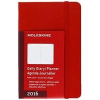 2016 Moleskine Scarlet Red Pocket Daily Diary 12 Month Hard