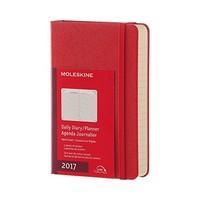 2017 Moleskine Scarlet Red Pocket Daily Diary 12 Month Hard
