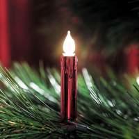 20-bulb tree lights with red candleholder, 7.2 m