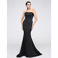 2017 TS Couture Formal Evening Dress Trumpet / Mermaid Strapless Sweep / Brush Train Jersey with Pleats