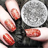 2016 Latest Version Fashion Christmas Pattern Nail Art Stamping Image Template Plates