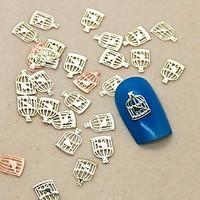 200pcs bird cage shape slice metal nail art decoration