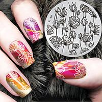 2016 Latest Version Fashion Pattern Flower Nail Art Stamping Image Template Plates