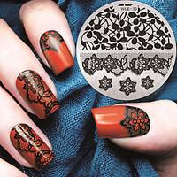 2016 Latest Version Fashion Pattern Lace Flower Nail Art Stamping Image Template Plates