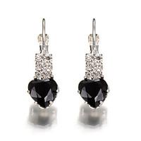 2017 New Fashion Crystal Rhinestone Heart Earrings Jewelry Accessories Wedding Party