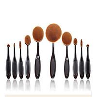 2016 New 10 Pcs Soft Toothbrush Makeup Brush Sets Foundation Brushes Cream Contour Powder Blush Makeup Cosmetics Too