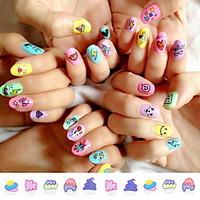 (20Pcs/Package) Nail Stickers Temporary Tattoos Stickers Non Toxic Glitter Waterproof (Color Randomly)