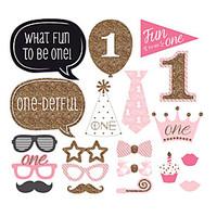 20pcs/Set 1st Birthday Party Decorations Photo Booth Props Photobooth