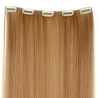 20 inch 50g long synthetic straight clip in hair extensions with 5 cli ...