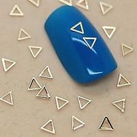 200PCS Hollow Triangle Shape Golden Metal Slice Nail Art Decoration