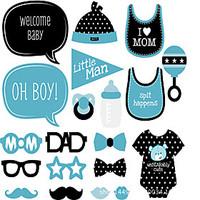 20Piece/Set Baby Shower It\'s Boy Photo Props Pearl Paper Eco-friendly Material Wedding Decorations-Spring Summer Fall Winter Non-personalized