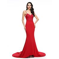 2017 ts couture formal evening trumpet mermaid spaghetti straps court  ...