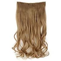 20 inch long synthetic wavy clip in hair extensions with 5 clips 17 co ...