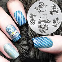 2016 latest version fashion christmas pattern nail art stamping image  ...