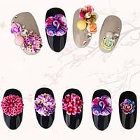 20PCS Different Styles Blooming Resin Flower Nail Art Decorations