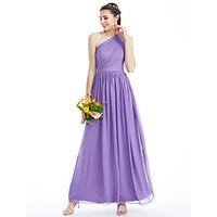 2017 lan ting bride ankle length one shoulder bridesmaid dress elegant ...