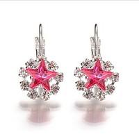 2017 New Popular Crystal Rhinestone Star Earrings Jewelry Fashion Wedding Party Accessories