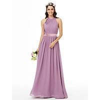 2017 LAN TING BRIDE Floor-length Jewel Bridesmaid Dress - Beautiful Back Sleeveless Chiffon