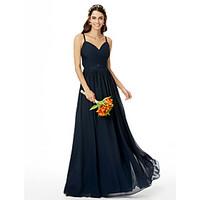 2017 LAN TING BRIDE Floor-length Spaghetti Straps Bridesmaid Dress - Beautiful Back Sleeveless Chiffon